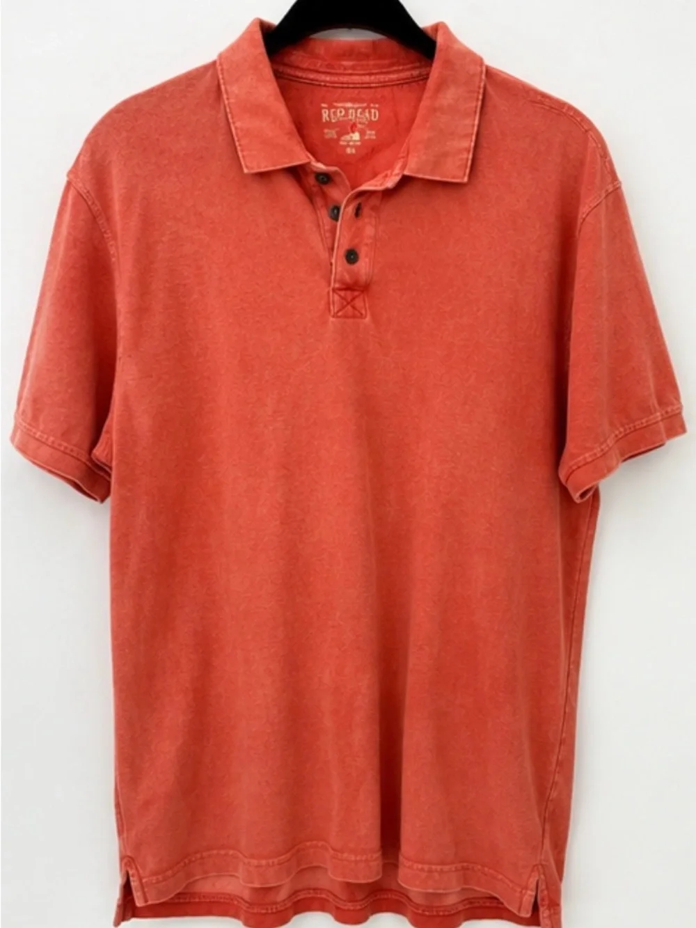 RedHead Washed Coral-orange Polo Shirt